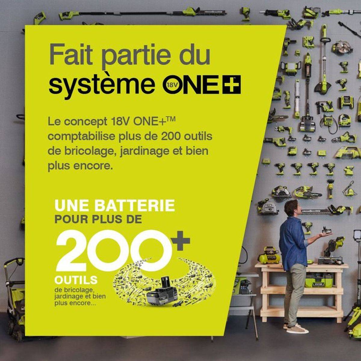 Ryobi - Tondeuse 3 en 1 RYOBI - RY18LMC30A-0 - 18V One+ - coupe 30 cm - Sans batterie ni chargeur - Image 7