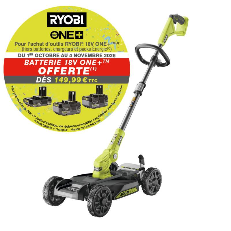 Ryobi - Tondeuse 3 en 1 RYOBI - RY18LMC30A-0 - 18V One+ - coupe 30 cm - Sans batterie ni chargeur - Image 2