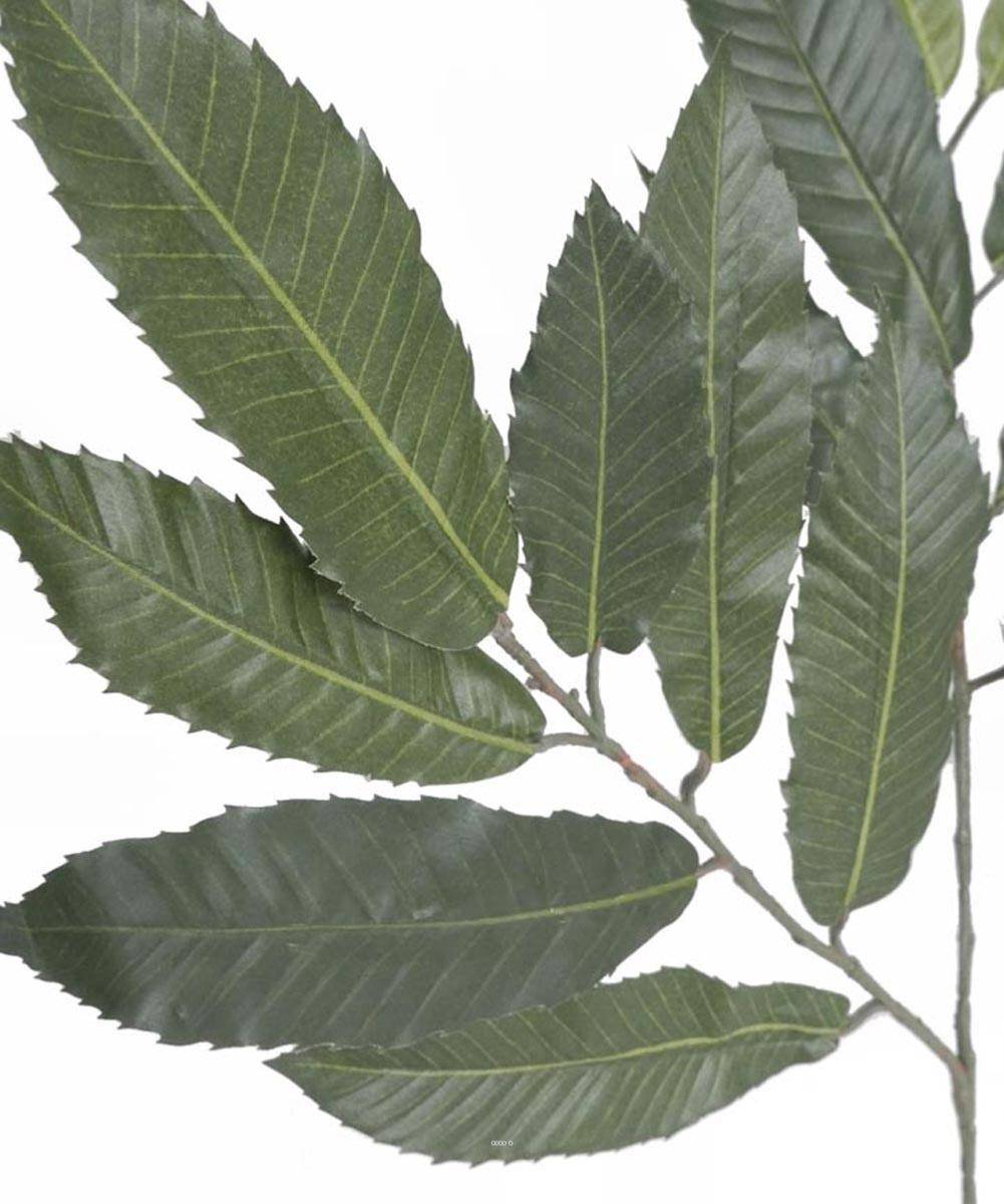 Artificielles - Branche de Châtaigner artificielle 23 feuilles H 70 cm feu retardant - Image 2