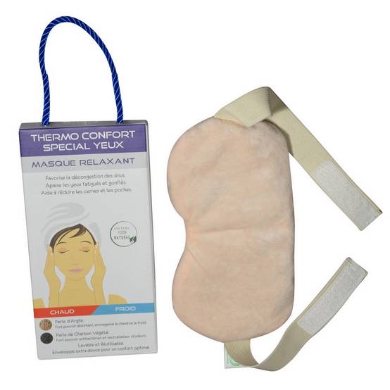 Masque Thermothérapie Yeux Chaud / Froid Réutilisable - Effet Relaxant Soulage les Migraines, Anticernes et Yeux Secs - Sun&Sia - Image 1