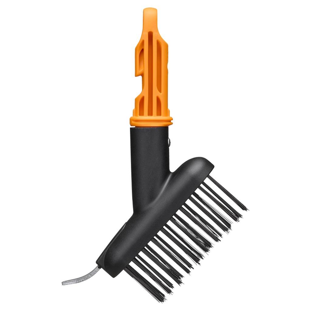 Fiskars - Brosse de nettoyage pour dalles - OneClick 13,3 cm - élimination mousse et mauvaises herbes - Image 1