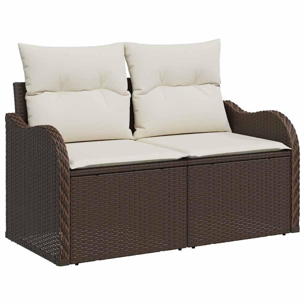 Vidaxl - Ensemble de canapé de jardin 7 pcs Marron Poly rotin vidaXL 3348394 - Image 5