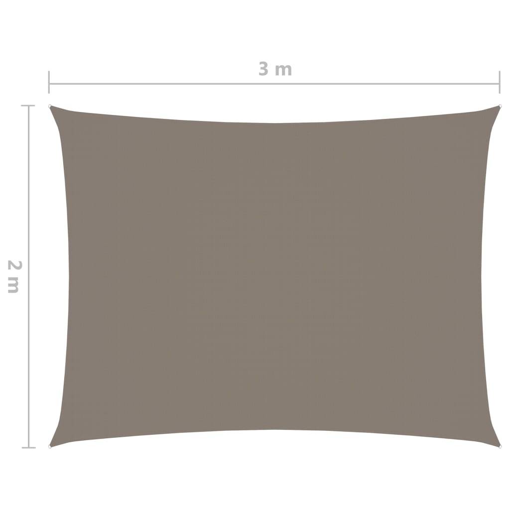Helloshop26 - Voile d'ombrage parasol tissu oxford rectangulaire 2 x 3 m taupe - Image 6