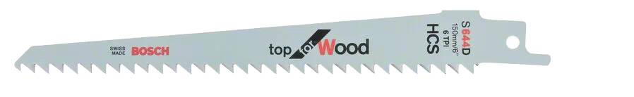 Bosch - 2 lames de scie sabre 150mm S 644 D pour le bois - BOSCH - 2608650614 - Image 1