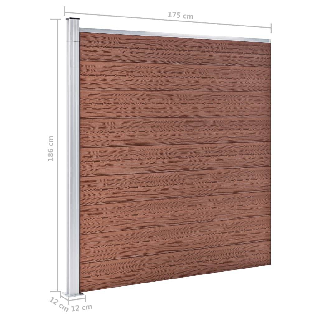 Clôture de jardin WPC Marron 175 x 186 cm - PANGIVO - Image 9