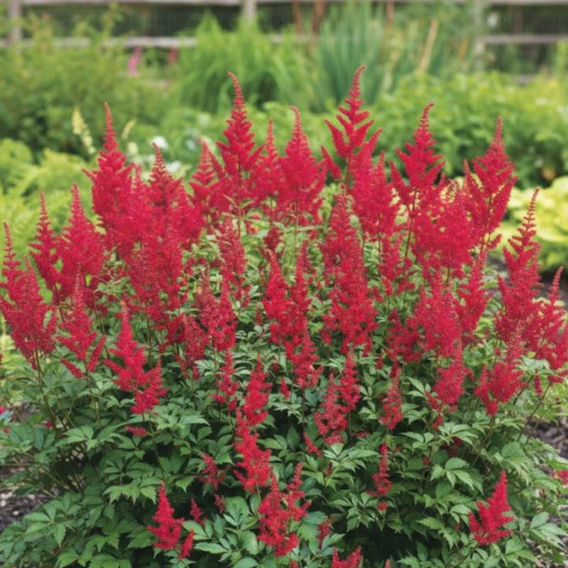 Astilbe d'Arends Fanal à fleurs Rouge/ - feuillage Caduc - Godet - 5/20 cm - Image 1