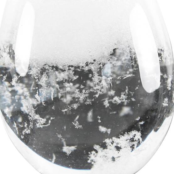 Baromètre à Cristaux Storm Glass - Bouteille de Prévisions Météo - Verre de tempête 20 cm - Socle en Bois - Image 4