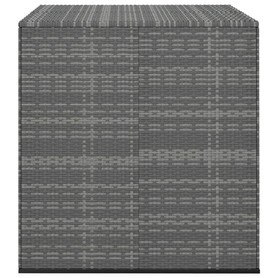 Boîte à coussins coffre de rangement de jardin résine tressée 100 x 97,5 x 104 cm gris - Image 3