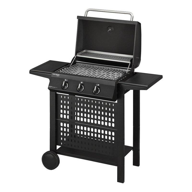 Barbecue gaz San Diego Next 3 - ENDERS - 3 brûleurs Inox - Surface de cuisson 50,5 x 33 cm - Grille inox - Tablettes - 6,75 kW - Image 3