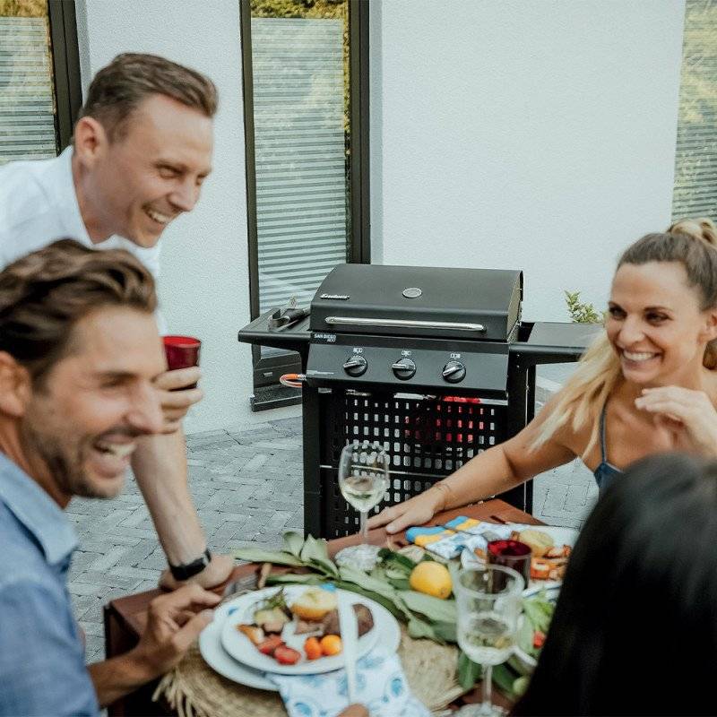 Barbecue gaz San Diego Next 3 - ENDERS - 3 brûleurs Inox - Surface de cuisson 50,5 x 33 cm - Grille inox - Tablettes - 6,75 kW - Image 6