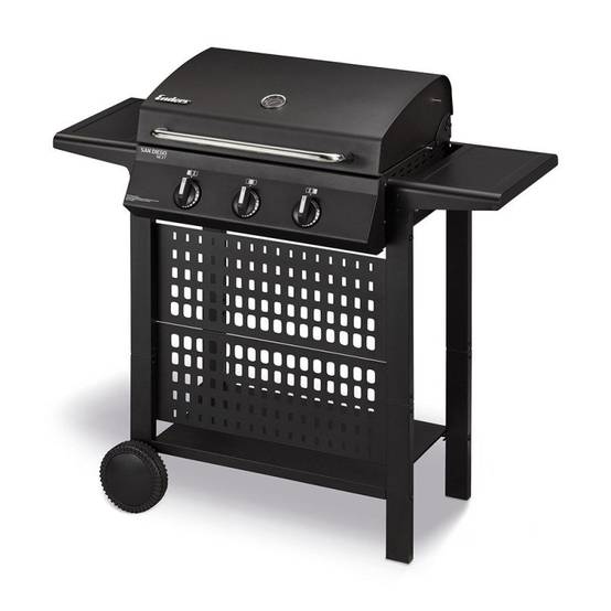 Barbecue gaz San Diego Next 3 - ENDERS - 3 brûleurs Inox - Surface de cuisson 50,5 x 33 cm - Grille inox - Tablettes - 6,75 kW - Image 1