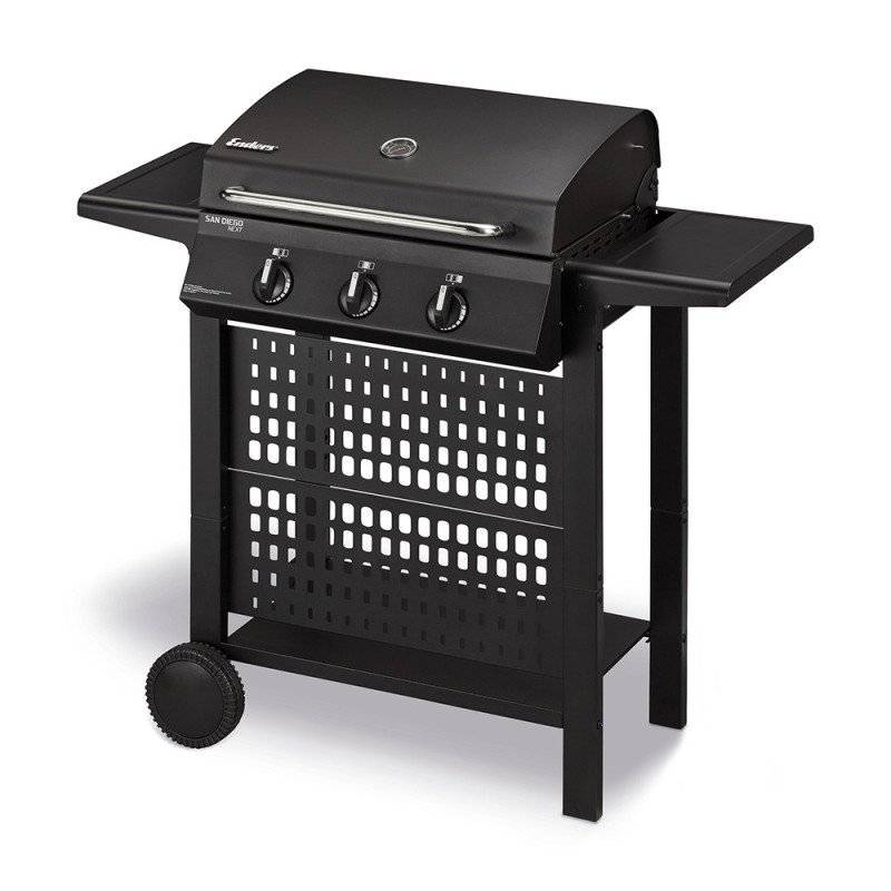 Barbecue gaz San Diego Next 3 - ENDERS - 3 brûleurs Inox - Surface de cuisson 50,5 x 33 cm - Grille inox - Tablettes - 6,75 kW - Image 1