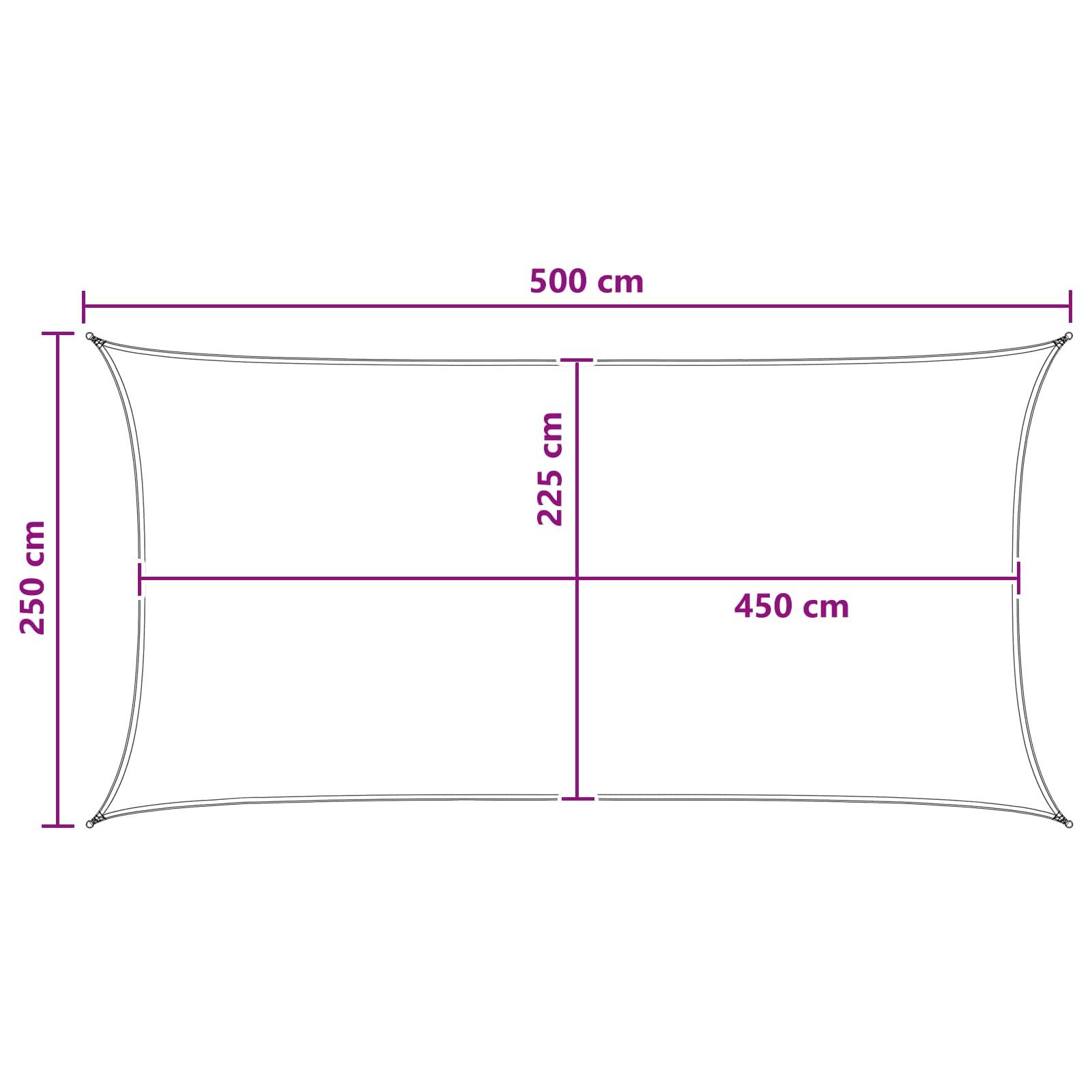 PANGIVO - Voile d'ombrage HDPE gris clair et blanc 500 x 250 cm - PANGIVO - Image 7