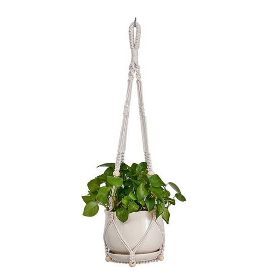 Support suspendu pour plantes 75cm - Corde coton résistante - Style bohème - Intérieur/extérieur - DtopbuyAge - Image 1