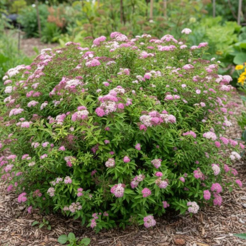 Spirée du Japon Shirobana, Spiraea à fleurs Rose - feuillage Caduc - Godet - 5/20 cm-  hauteur à maturité De 0,50 m à 1,00 m - Image 2