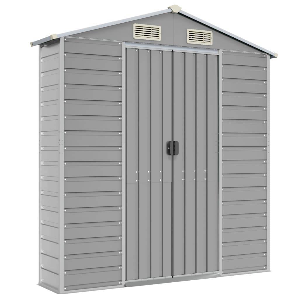 Vidaxl - Abri de jardin gris clair 191 x 810 x 198 cm en acier galvanisé vidaXL 3188250 - Image 7