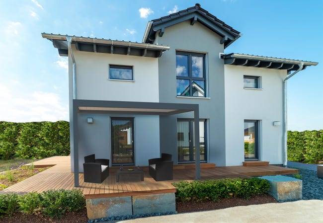 Pergola Bioclimatique Adossée Motorisée Aluminium 4x3 Anthracite  O ORIAL France - Image 1