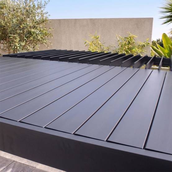 Pergola bioclimatique adossée en aluminium noir 3x3m SIFNOS - Image 6