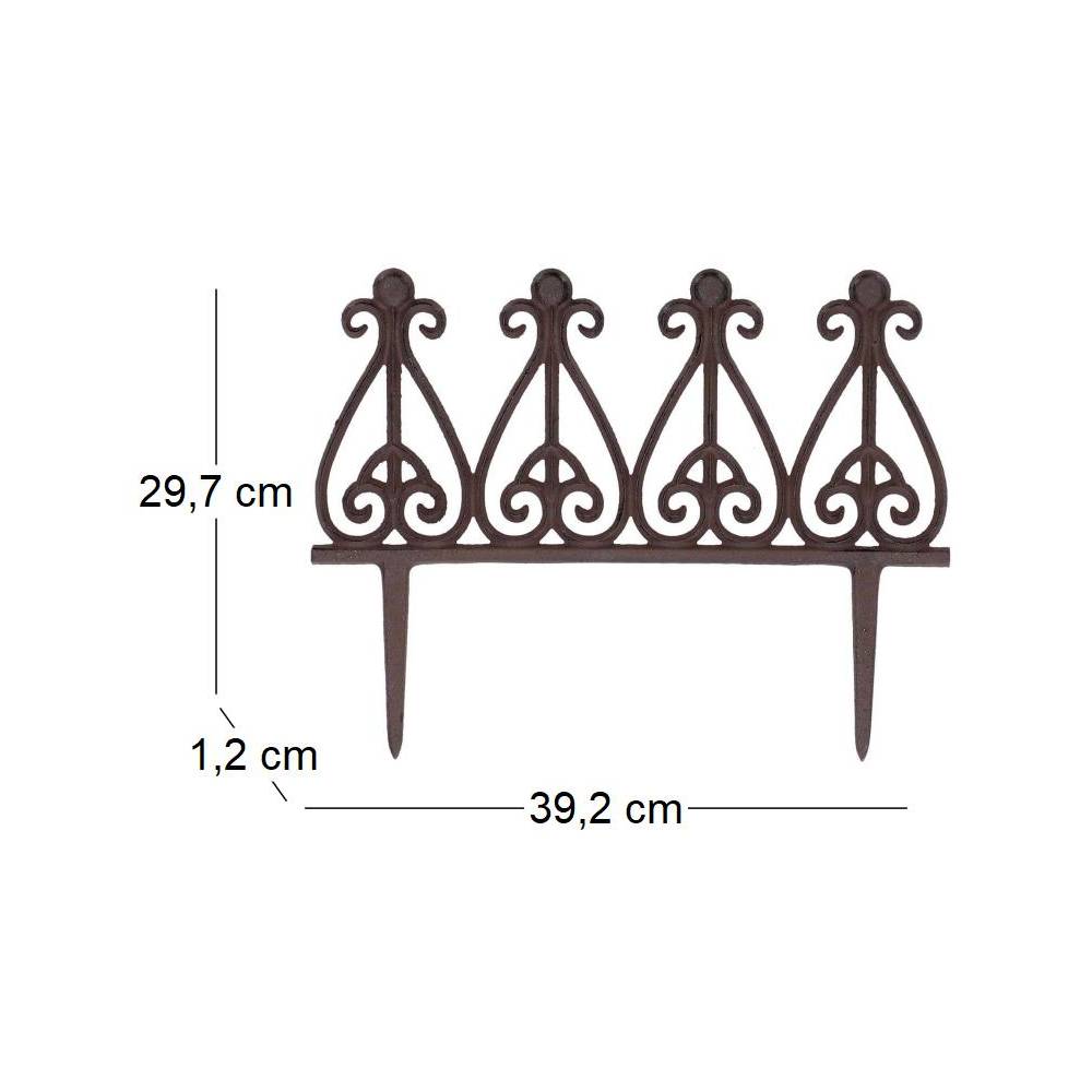 Esschert Design - Bordurette en fonte à planter Charme Lot de 10 - Image 3