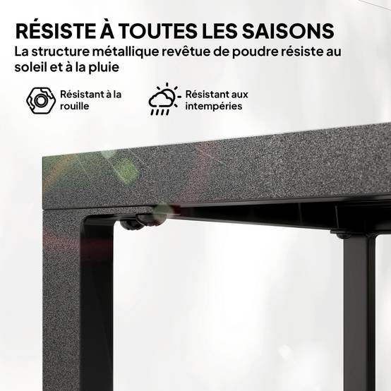 PANGIVO - Table basse de jardin acier noir 45 x 45 x 54 cm - PANGIVO - Image 7