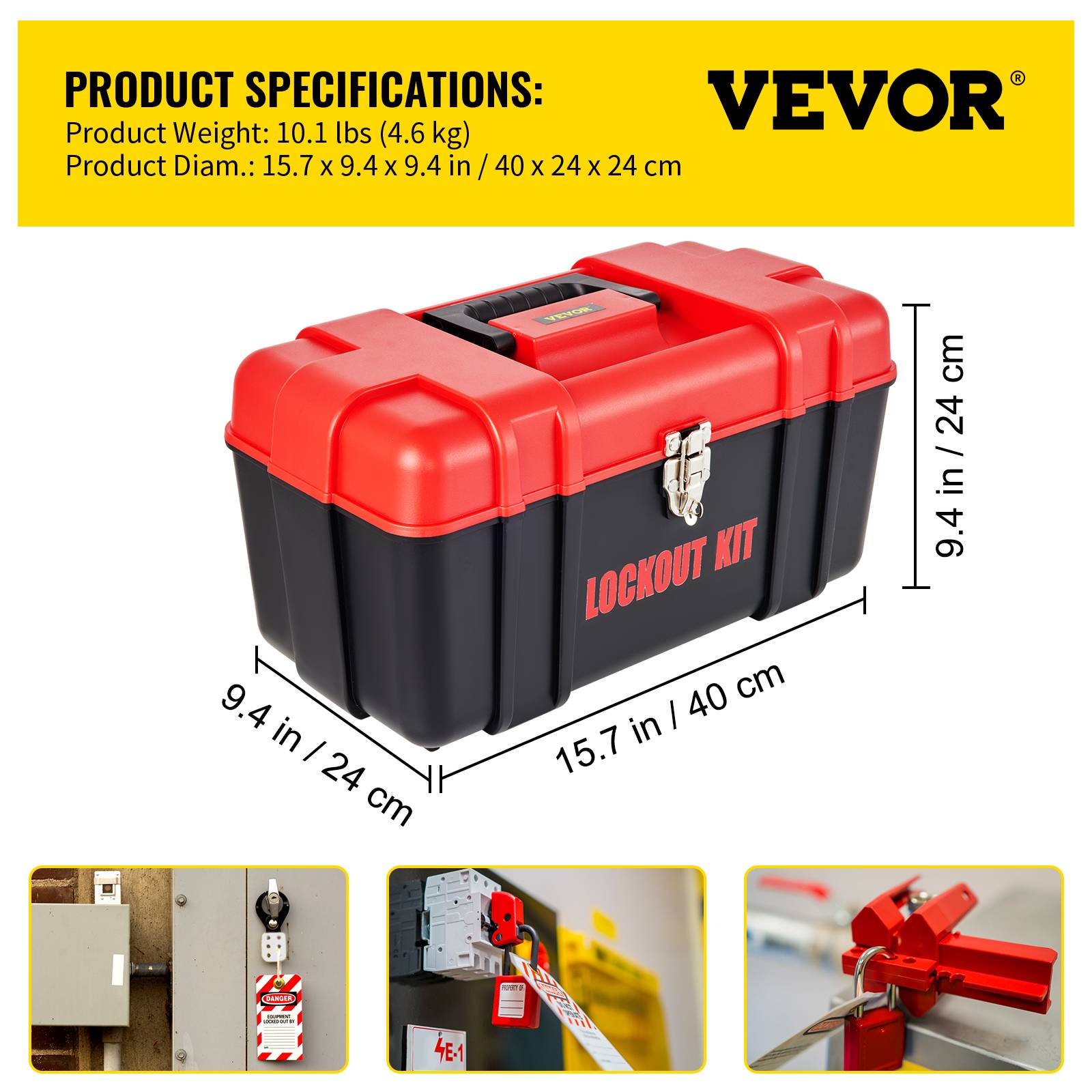 VEVOR Kit étiquetage verrouillage 42 pièces, station cadenas, sécurité électrique. LOTO. - Image 7
