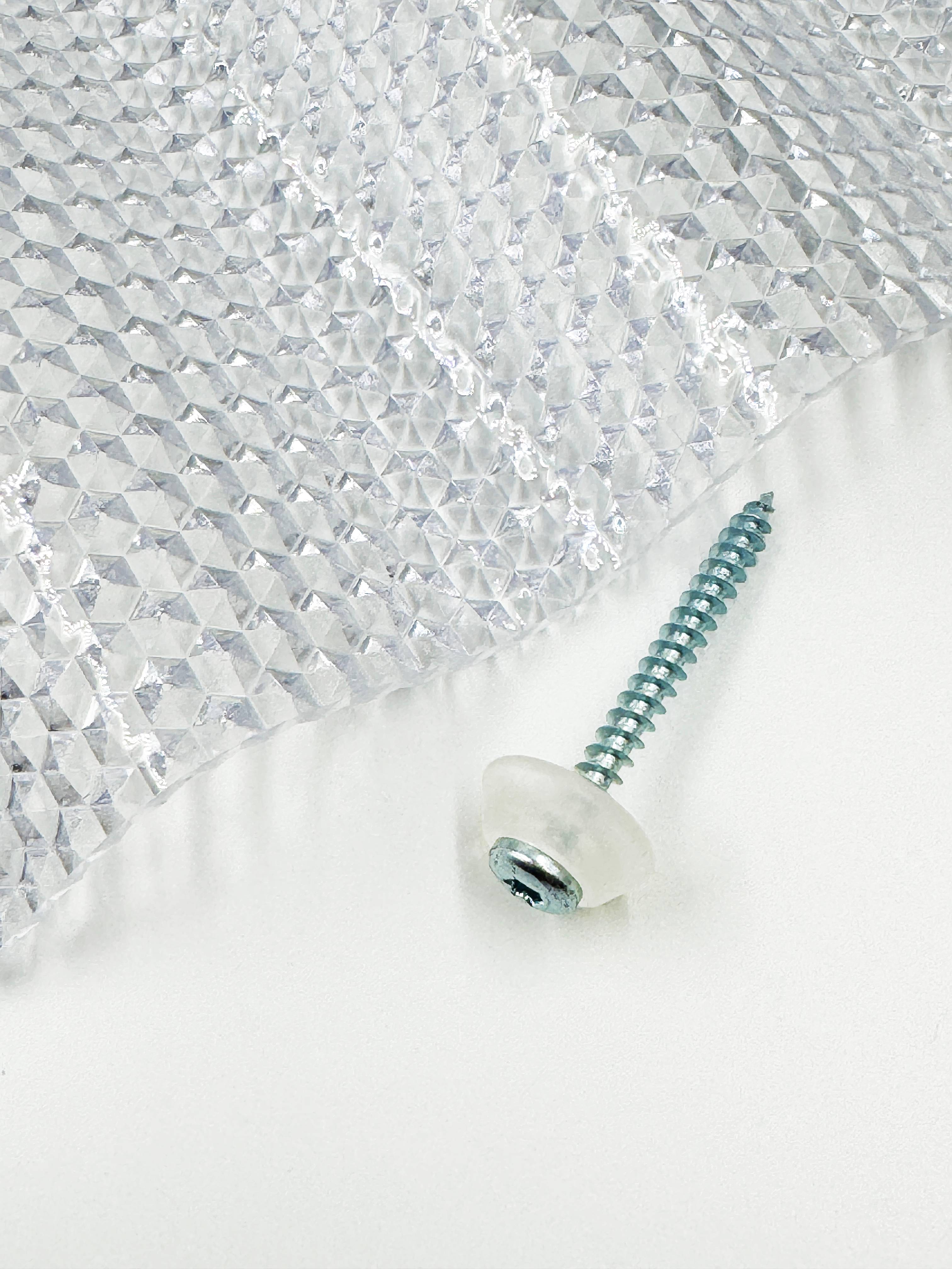MK PC DIAMONDS rondelle d'étanchéité transparente pour vis, pour revêtement en polycarbonate, 50 pièces - Image 2