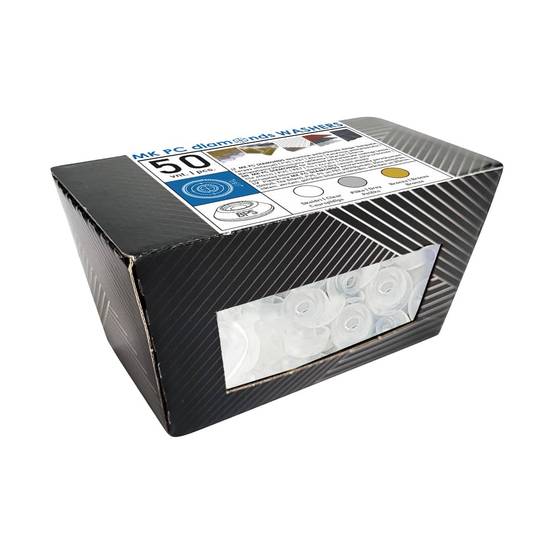 MK PC DIAMONDS rondelle d'étanchéité transparente pour vis, pour revêtement en polycarbonate, 50 pièces - Image 6