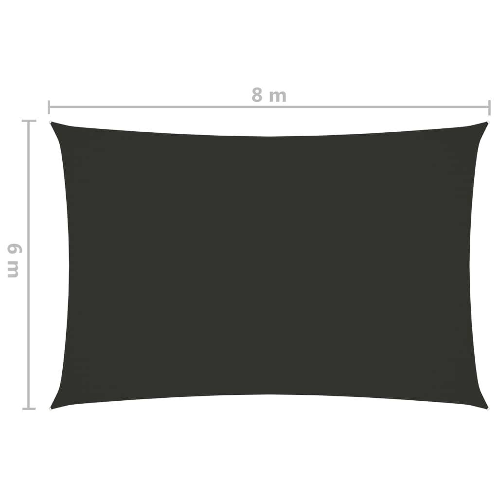 Helloshop26 - Voile d'ombrage parasol tissu oxford rectangulaire 6 x 8 m anthracite - Image 6