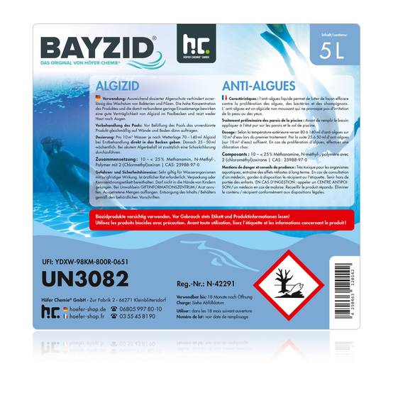 Anti-algues BAYZID® en bidon de 5 L x 4 - Image 5