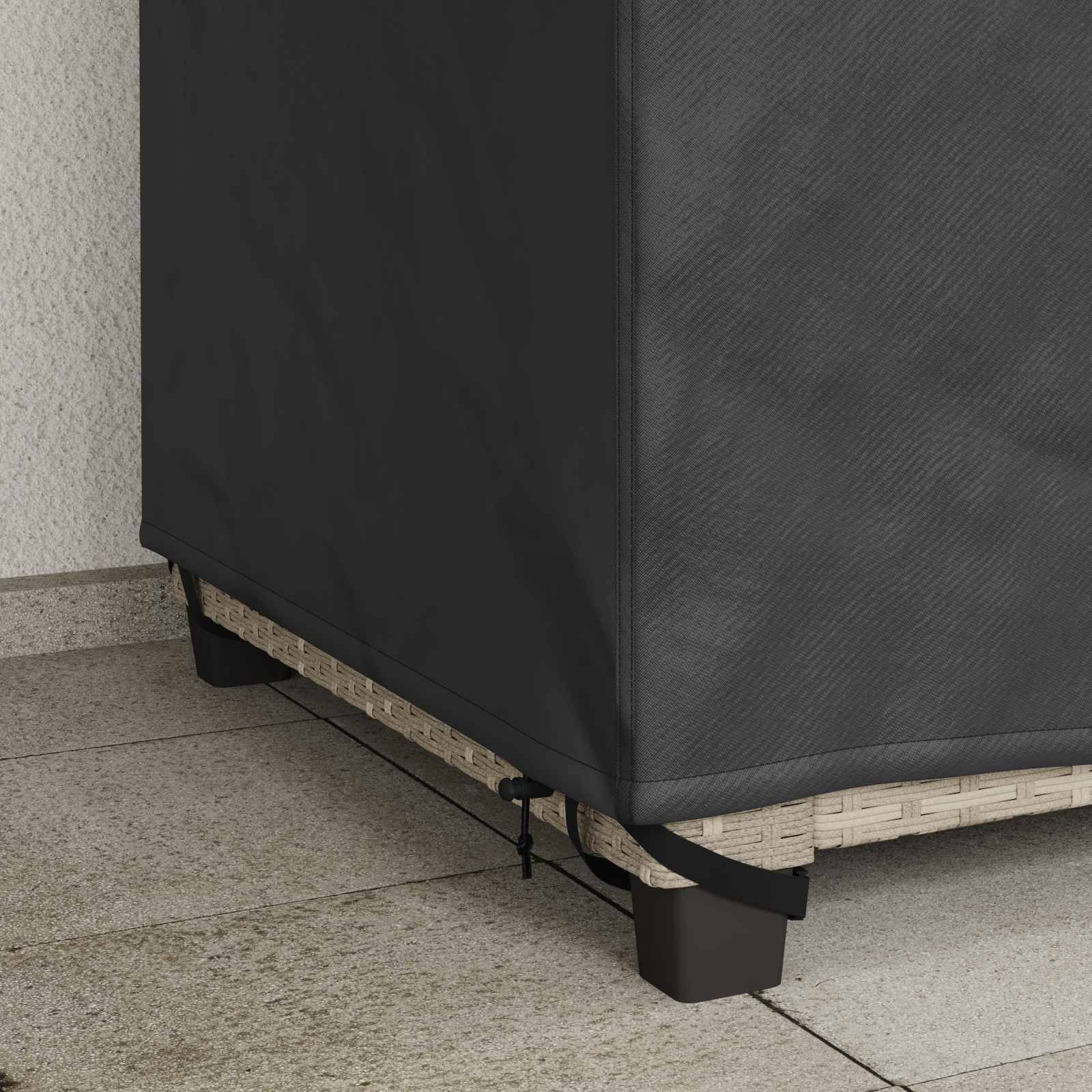 PANGIVO - Housse de chaise de jardin tissu Oxford 210D noir 96 x 79 x 74 cm - PANGIVO - Image 4