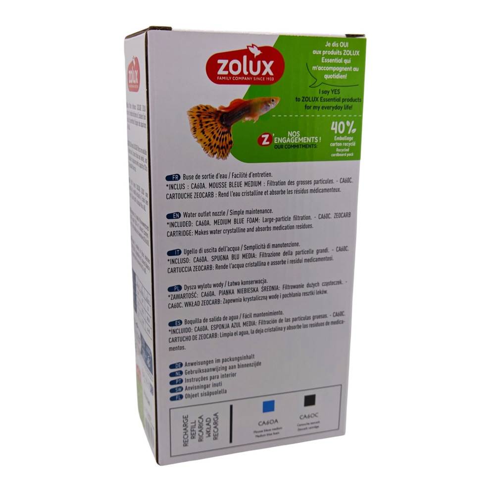 Zolux - Filtration intérieure cascade 60 puissance 4.2w, 280l/h pour aquarium de 30 à 60l max - Image 5