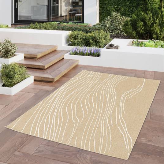 Decoweb - Tapis d'extérieur ou d'intérieur - Riviera - Beige et crème - 200 x 290 cm - Decoweb - Image 3