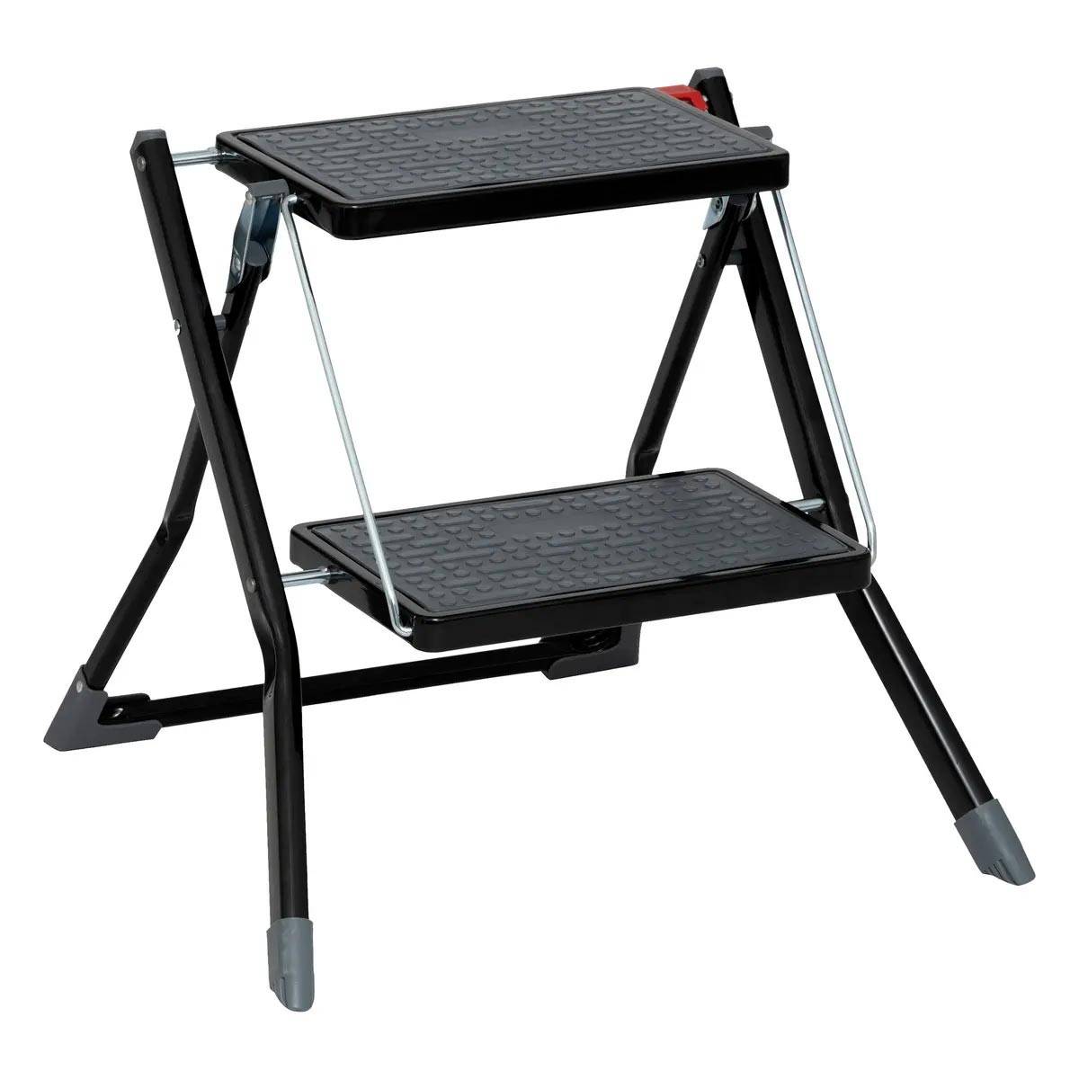 Marchepied en Métal "2 Marches" 49cm Noir - Image 1