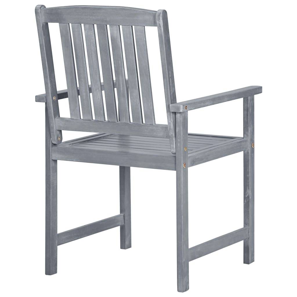 Vidaxl - Chaises de jardin lot de 2 Gris Bois solide d'acacia vidaXL 45944 - Image 6