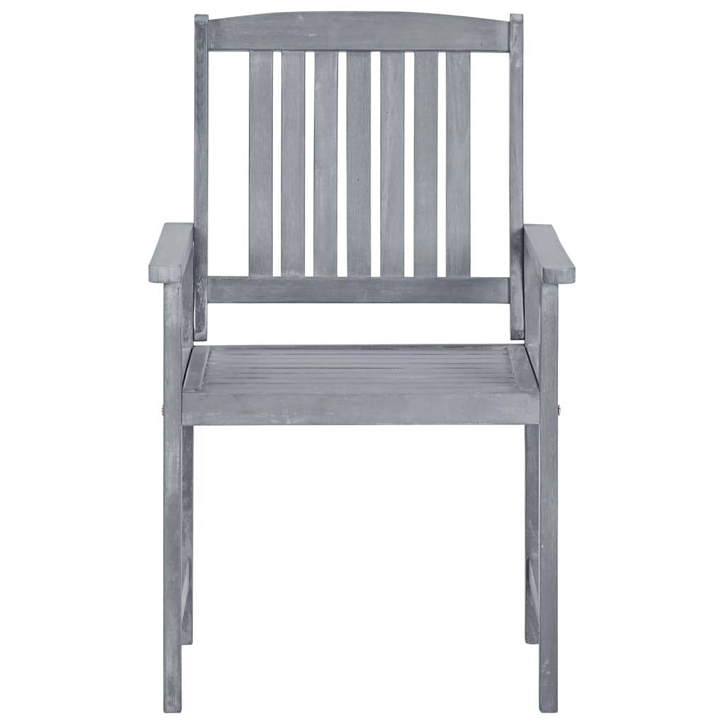 Vidaxl - Chaises de jardin lot de 2 Gris Bois solide d'acacia vidaXL 45944 - Image 9