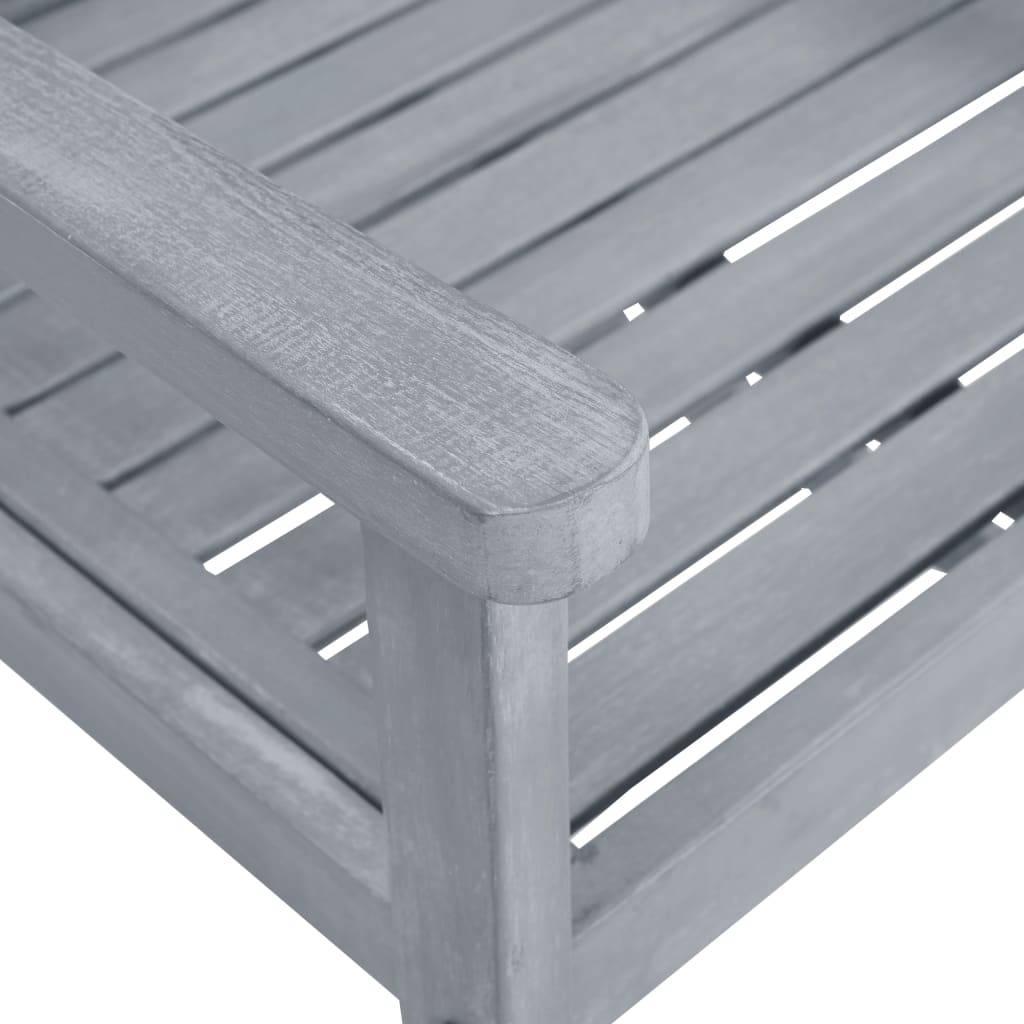 Vidaxl - Chaises de jardin lot de 2 Gris Bois solide d'acacia vidaXL 45944 - Image 4