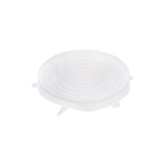 Cook Concept - Lot de 3 Couvercles en Silicone "Flexible" 20cm Transparent - Image 1