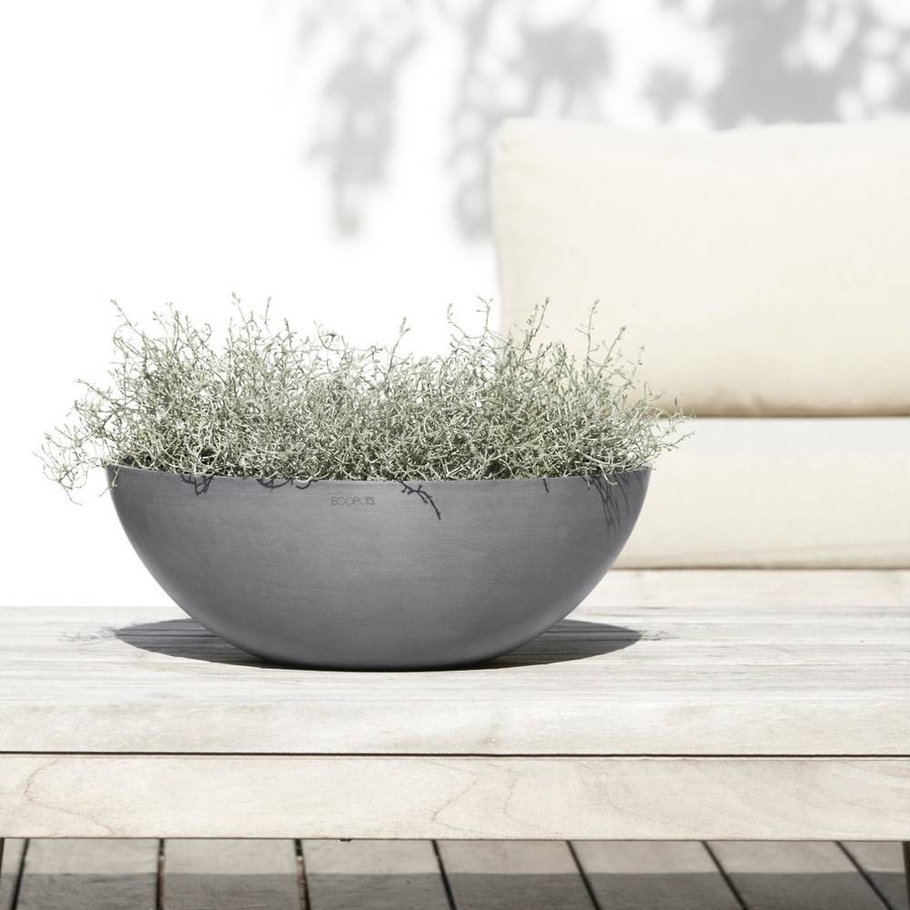 Ecopots - Pot Rond Vienna 50 Gris - Ø 50 x H. 18 cm - 22,3 L ECOPOTS - Image 4