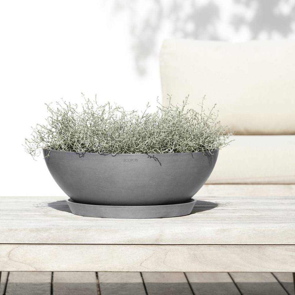 Ecopots - Pot Rond Vienna 50 Gris - Ø 50 x H. 18 cm - 22,3 L ECOPOTS - Image 5