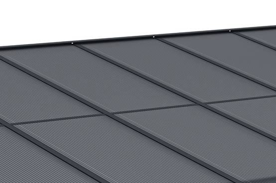 Carport adossé aluminium 15 m² 5 x 3 m toiture polycarbonate 6 mm anti-UV gris anthracite thermolaqué toit incliné réglable kit complet gouttière KLEO - Image 6