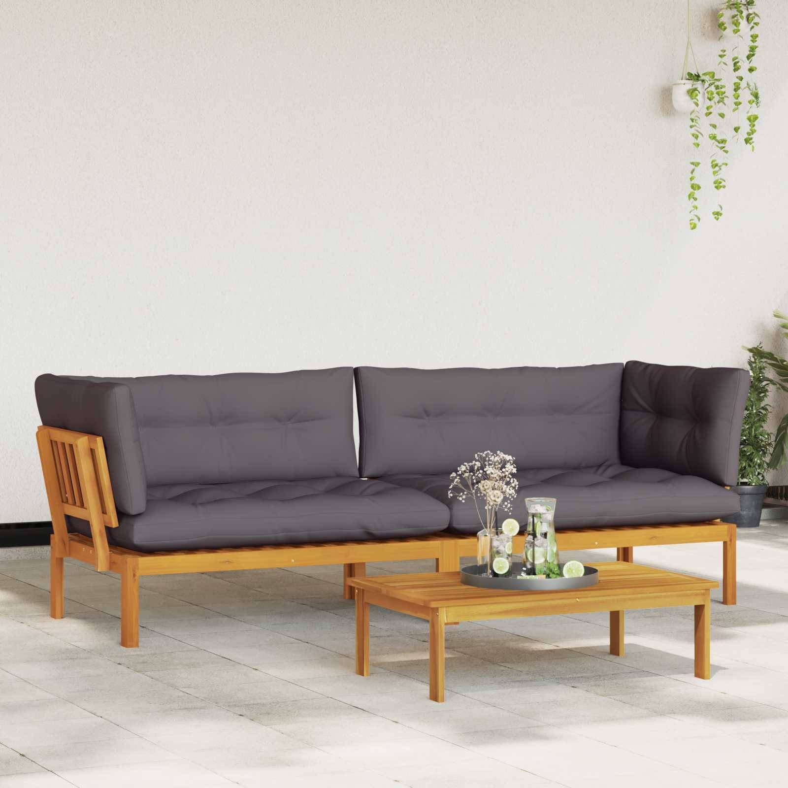Vidaxl - Unité du canapé en palette de jardin 2 Pièce vidaXL 3418275 - Image 4