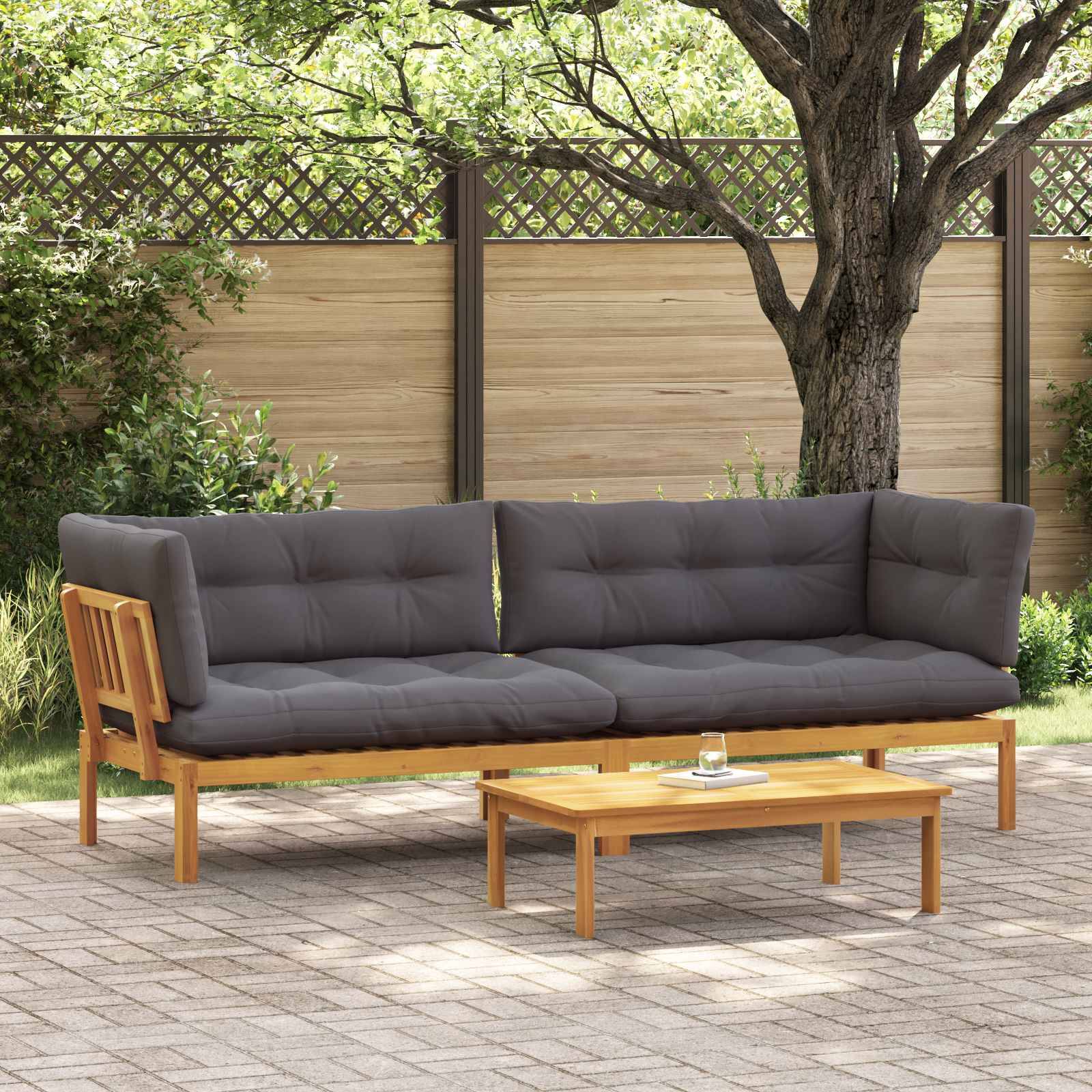Vidaxl - Unité du canapé en palette de jardin 2 Pièce vidaXL 3418275 - Image 1