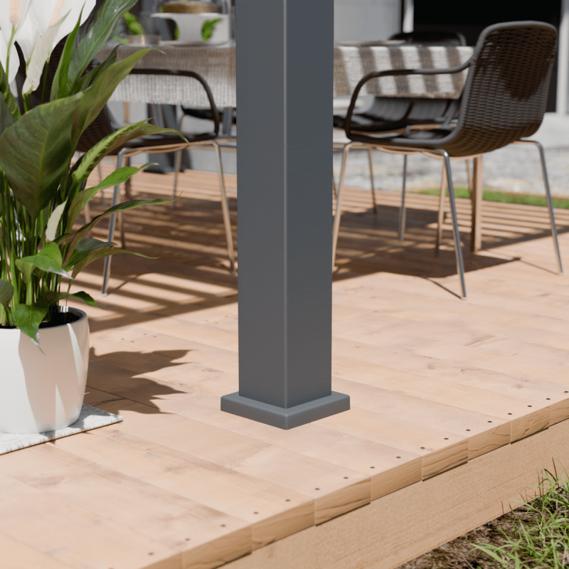 Ombrea - Pergola bioclimatique Ombréa autoportante 4x6M - Anthracite/blanc - ELMO Ombréa - Image 6