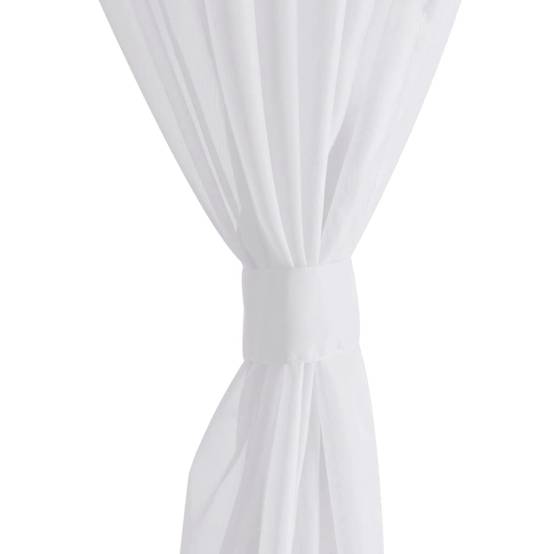 Rideau fin - Panneau de rideau Blanc 140x245 cm 2 pcs - Image 4