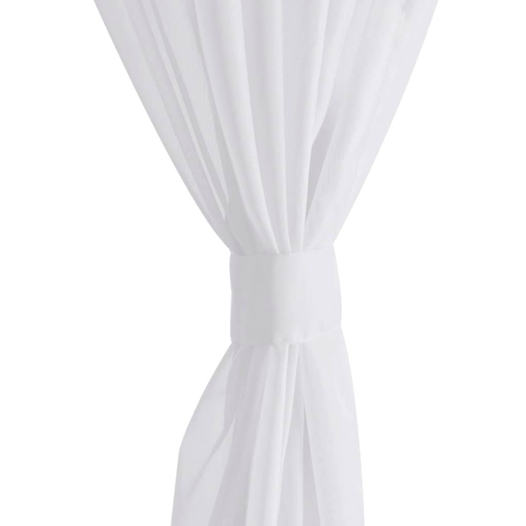 Rideau fin - Panneau de rideau Blanc 140x245 cm 2 pcs - Image 4