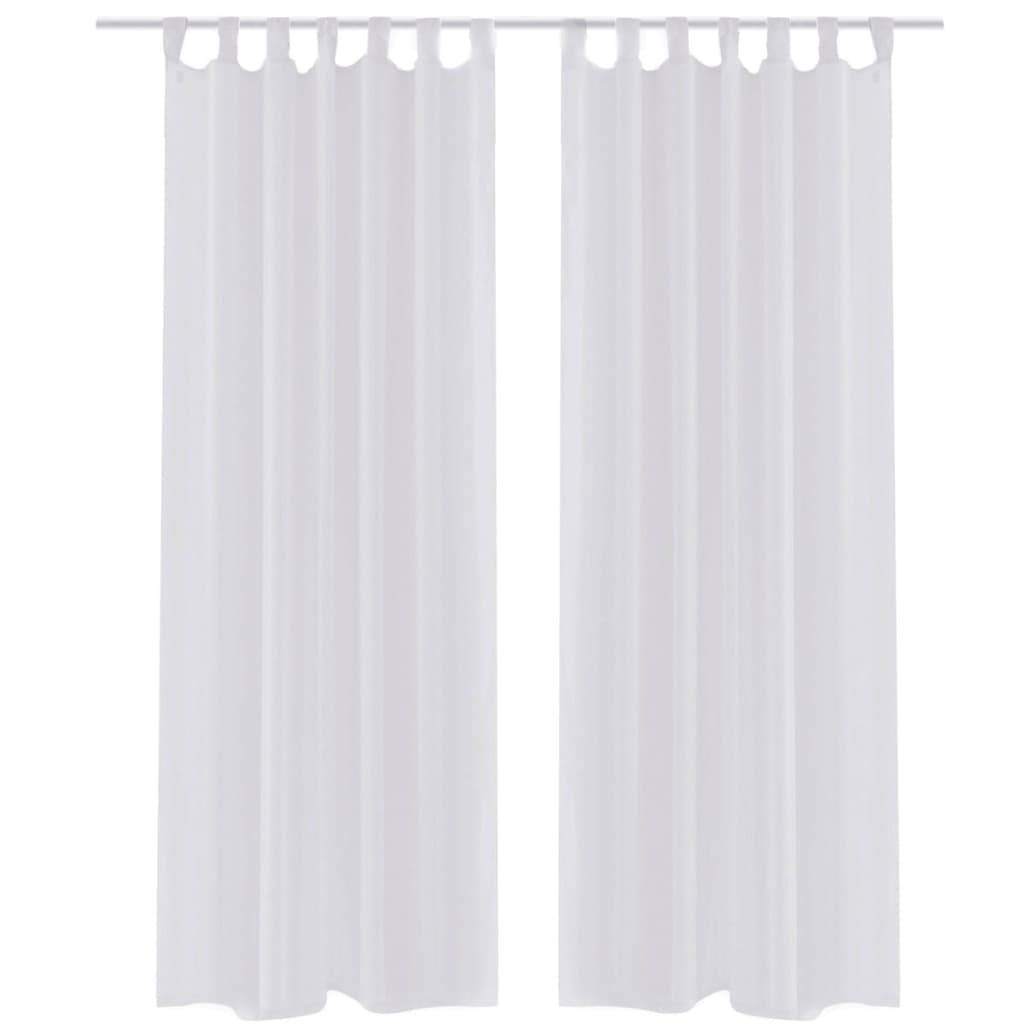 Rideau fin - Panneau de rideau Blanc 140x245 cm 2 pcs - Image 2