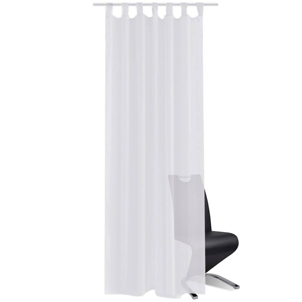 Rideau fin - Panneau de rideau Blanc 140x245 cm 2 pcs - Image 3