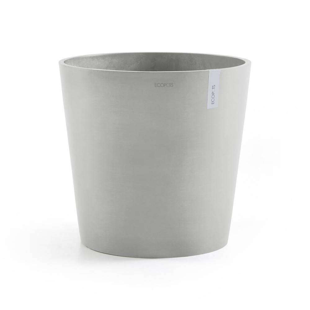 Ecopots - Pot Rond Amsterdam 50 Blanc Gris - Ø 50 x H. 43,8 cm - 62 L ECOPOTS - Image 1