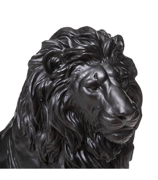 Objet déco Lion en magnésie 68 x 37 x 80 cm intérieur ou extérieur - Image 2