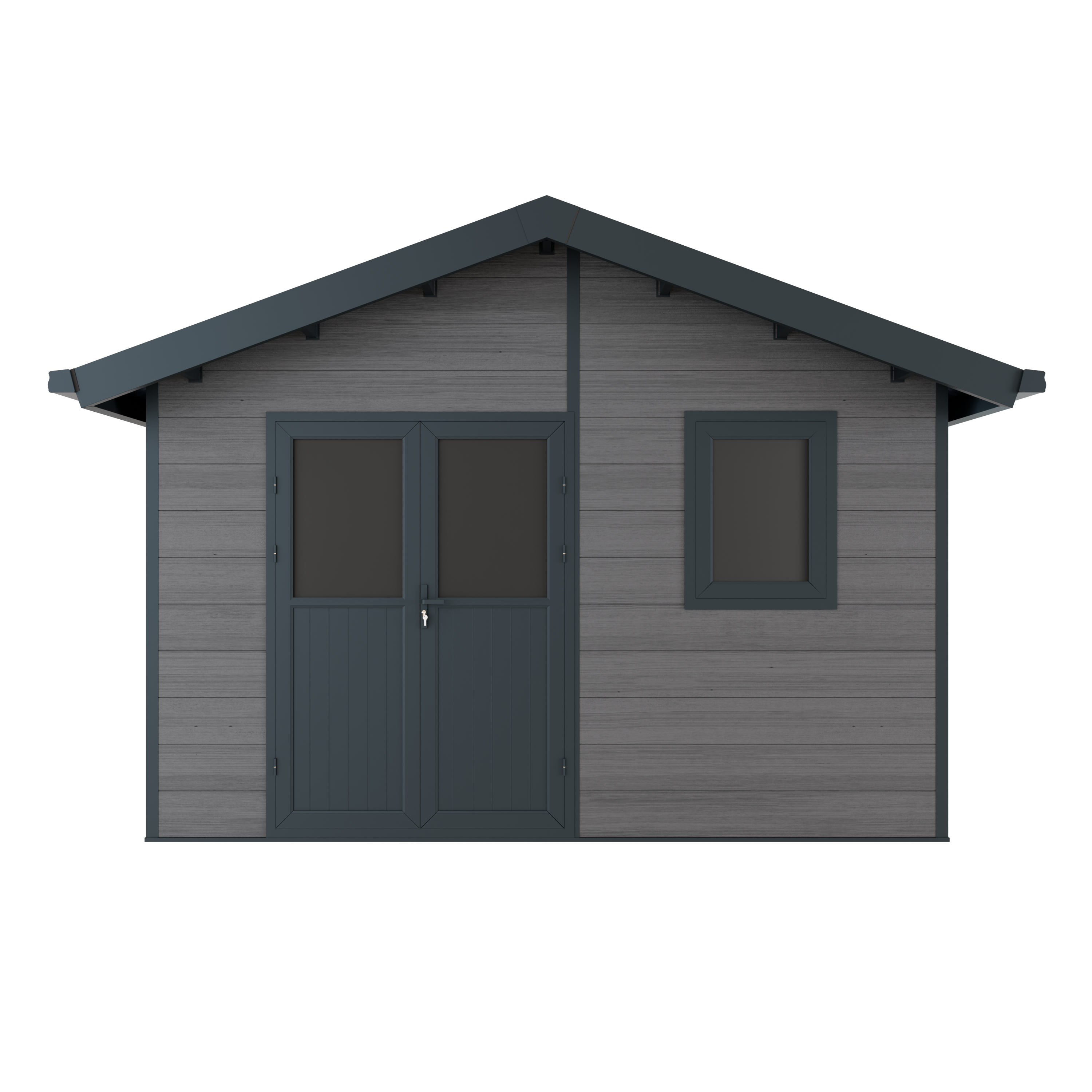 Abri de Jardin Composite ISORA - 12m2 Gris - Cabane Atelier / Abri Velo - Image 4
